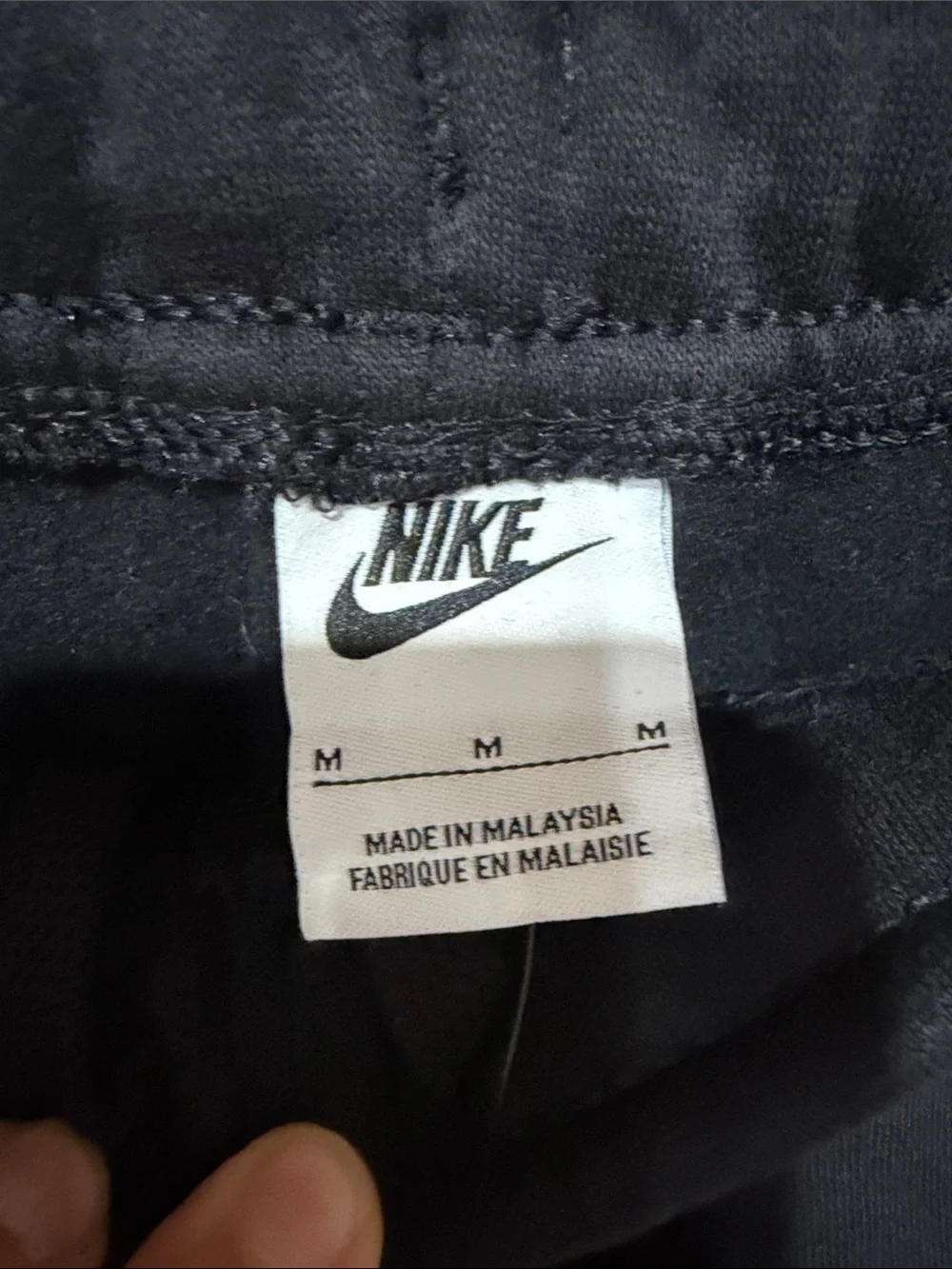 Nike Black Joggers with White Swoosh
